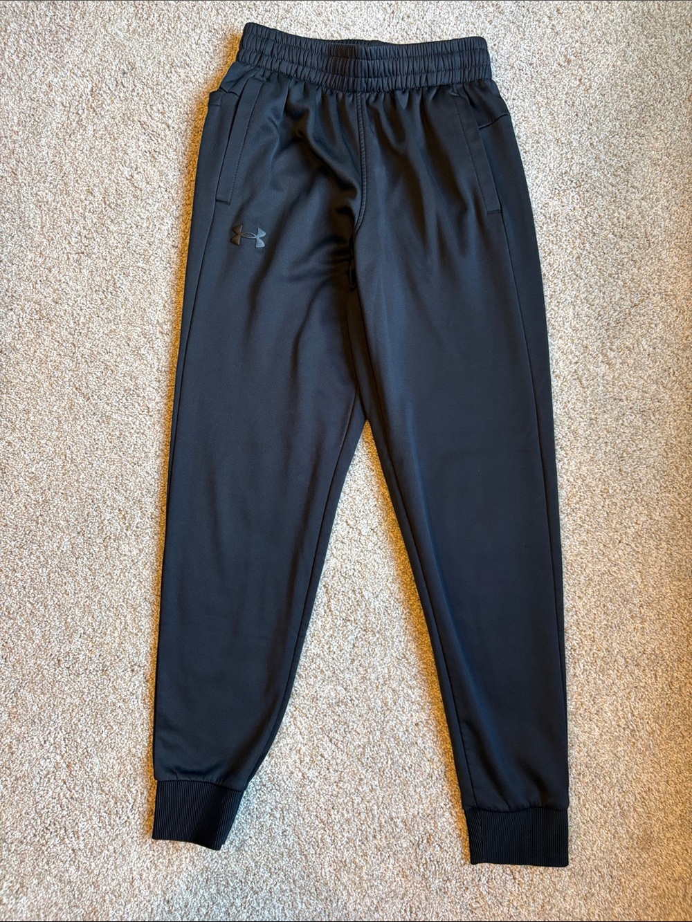 Under Armour Black Joggers Loose Fit Ribbed Cuffs Size Small